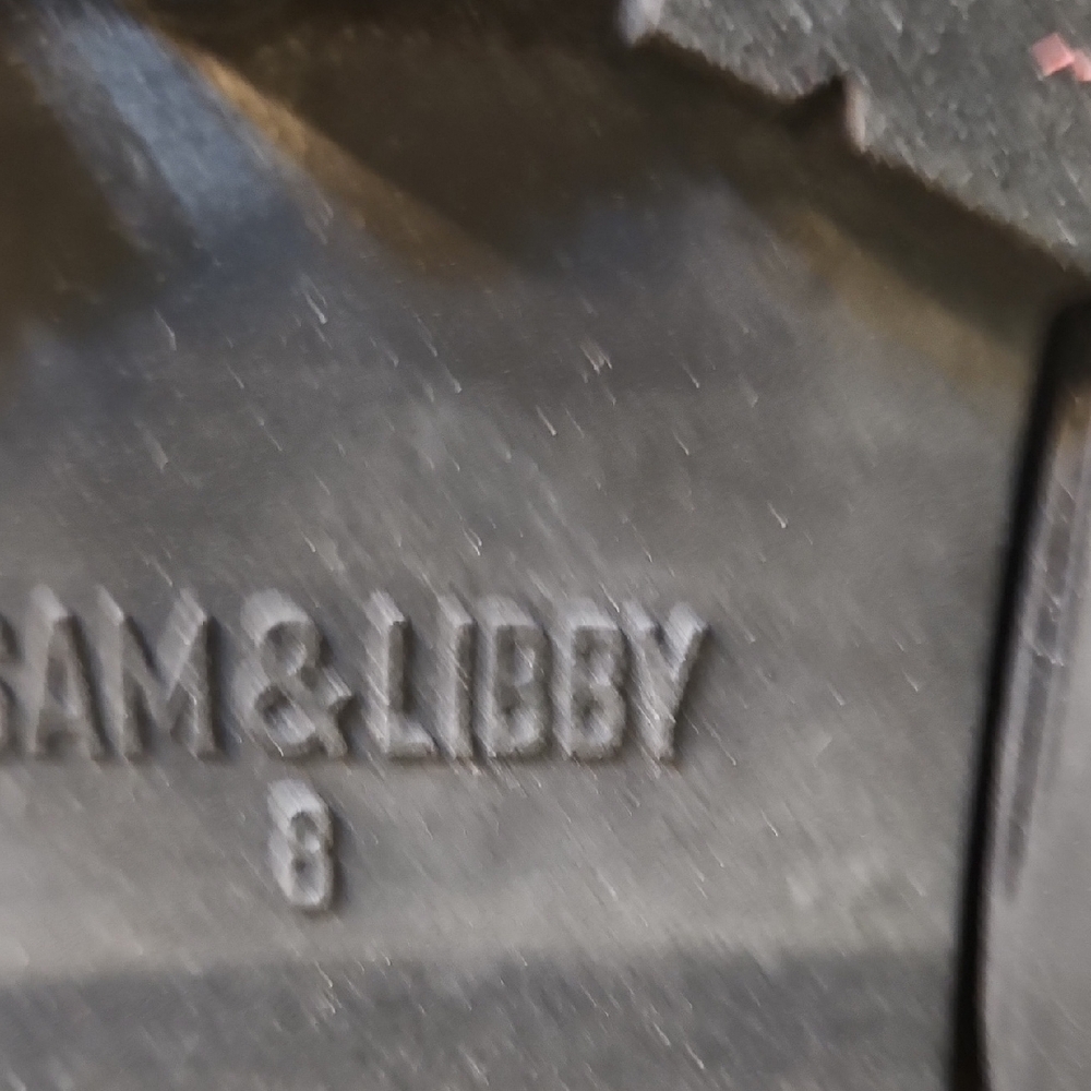 Sam And Libby Size 8 Elegant Black Leather Boots with Logo Detail - Picture 6 of 8